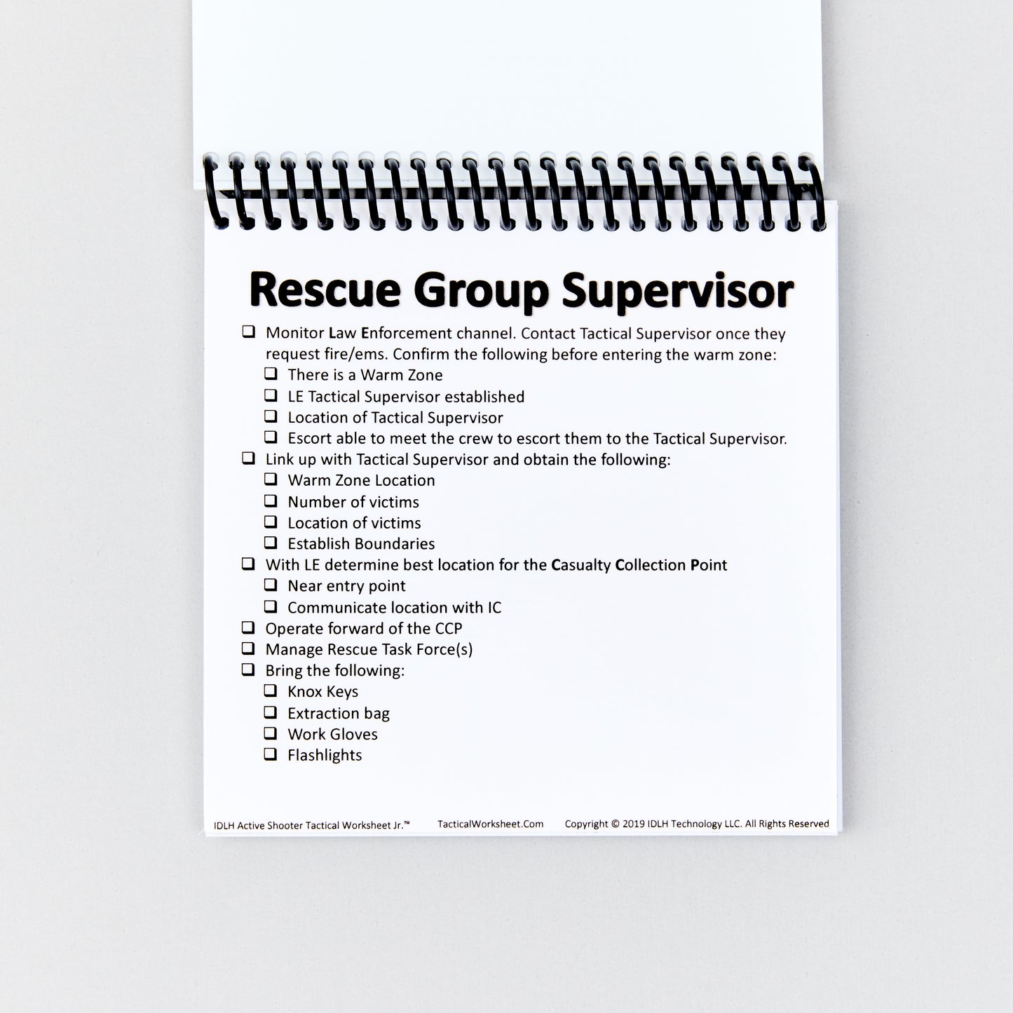 IDLH Tactical Worksheet Active Threat