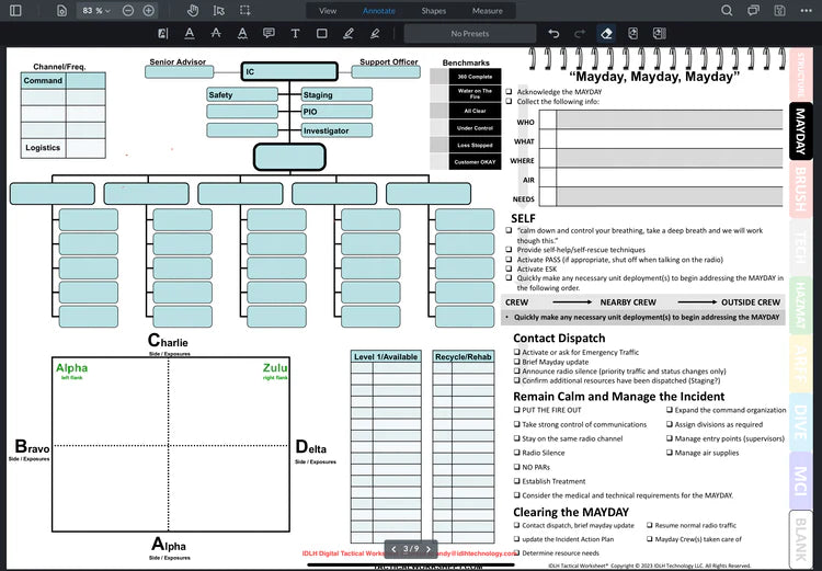IDLH Tactical Worksheet Digital