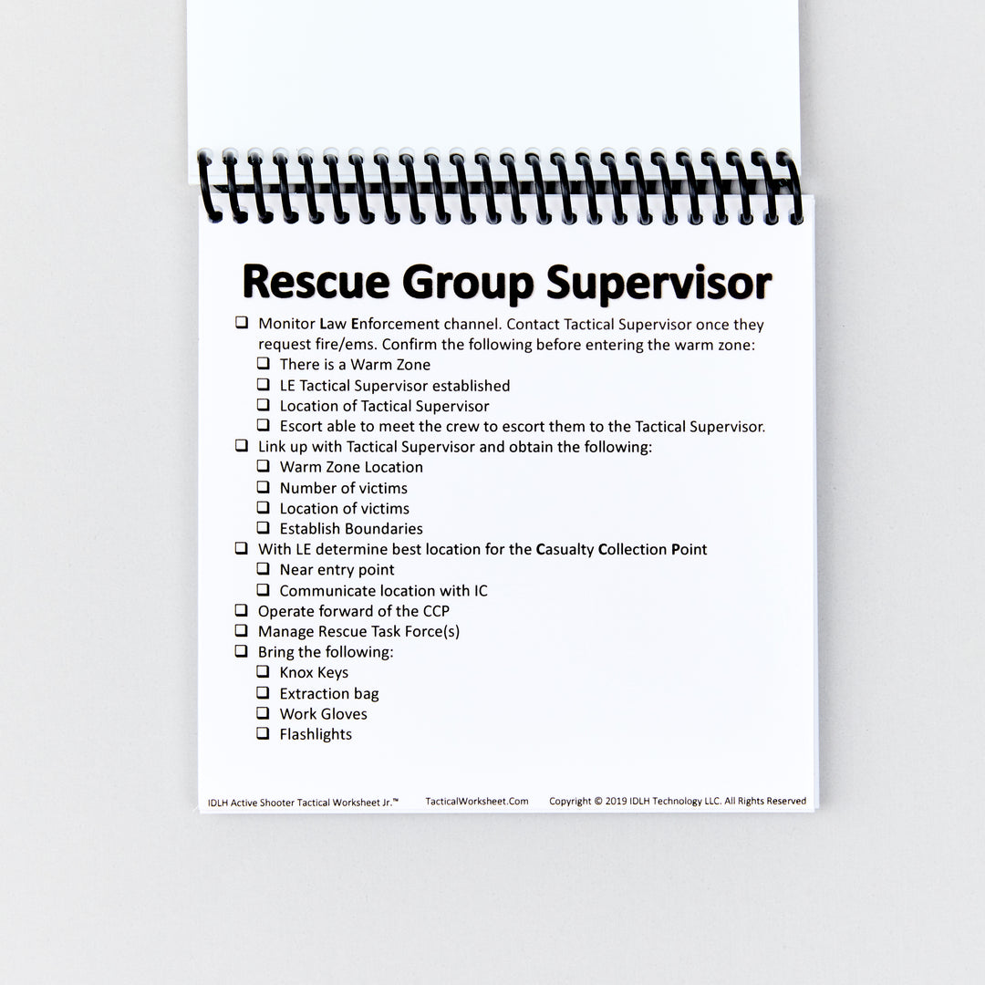 IDLH Tactical Worksheet® Active Threat