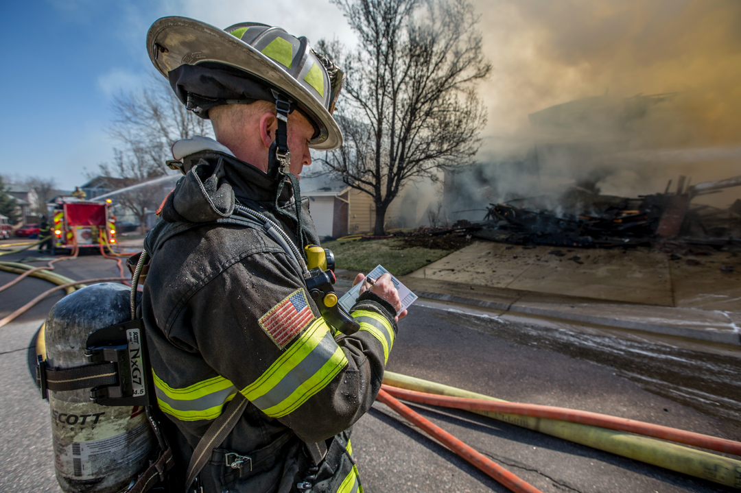 Chief using IDLH Tactical Worksheet JR Incident Command Board 